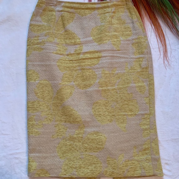 The Limited Dresses & Skirts - Tan and Yellow Pencil Skirt